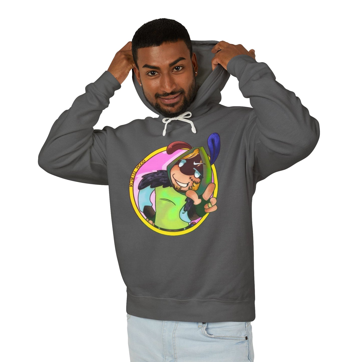 Kayak Pup Graphic Hoodie — Playful Canoe Dog Illustration Lightweight Hoodie
