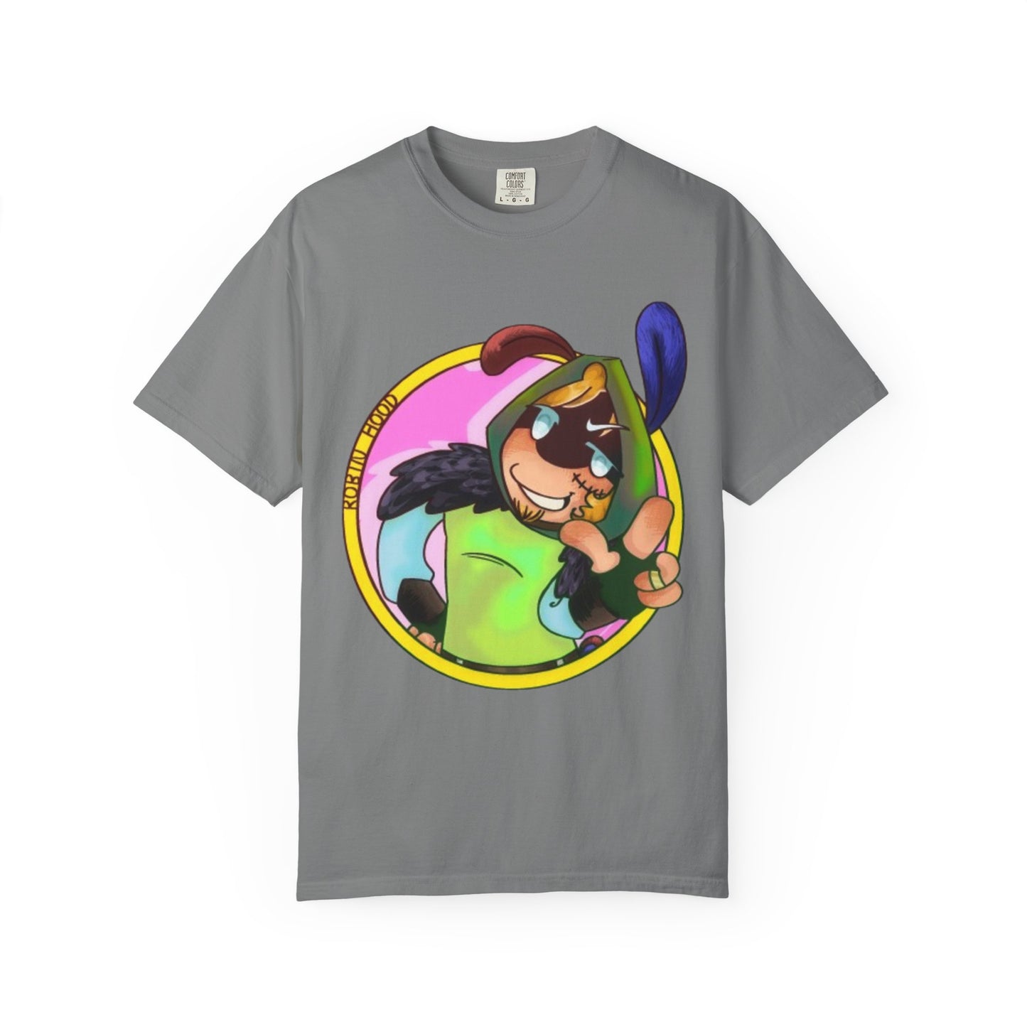 Cartoon Character Peace Sign T‑Shirt — Colorful Bunny Illustration