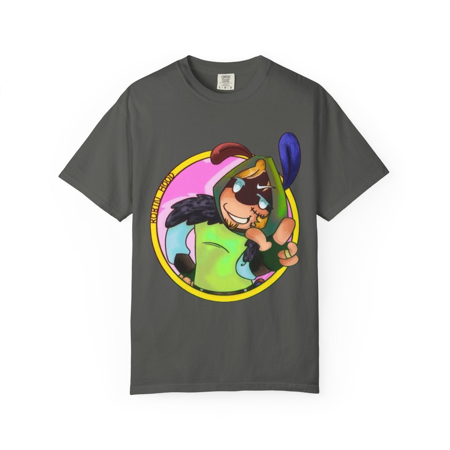 Cartoon Character Peace Sign T‑Shirt — Colorful Bunny Illustration