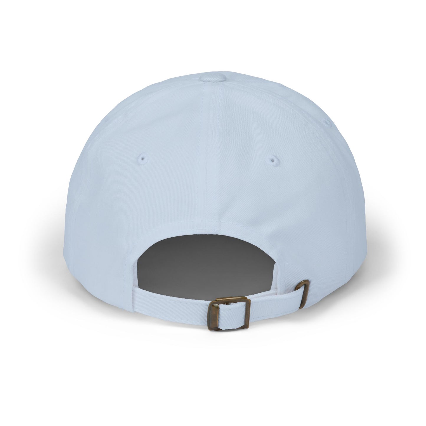 Cat Silhouette Dad Cap — "Kome-Mi" Embroidered White Baseball Hat