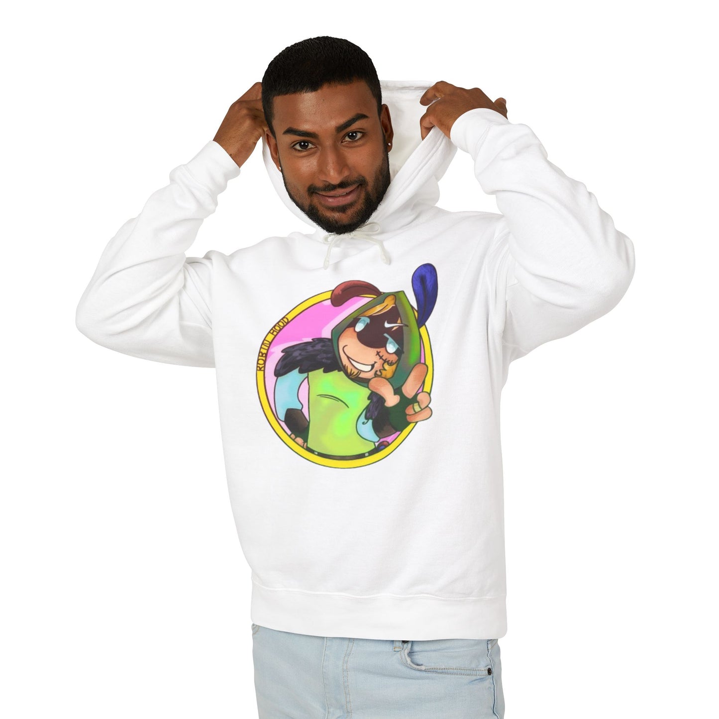 Kayak Pup Graphic Hoodie — Playful Canoe Dog Illustration Lightweight Hoodie