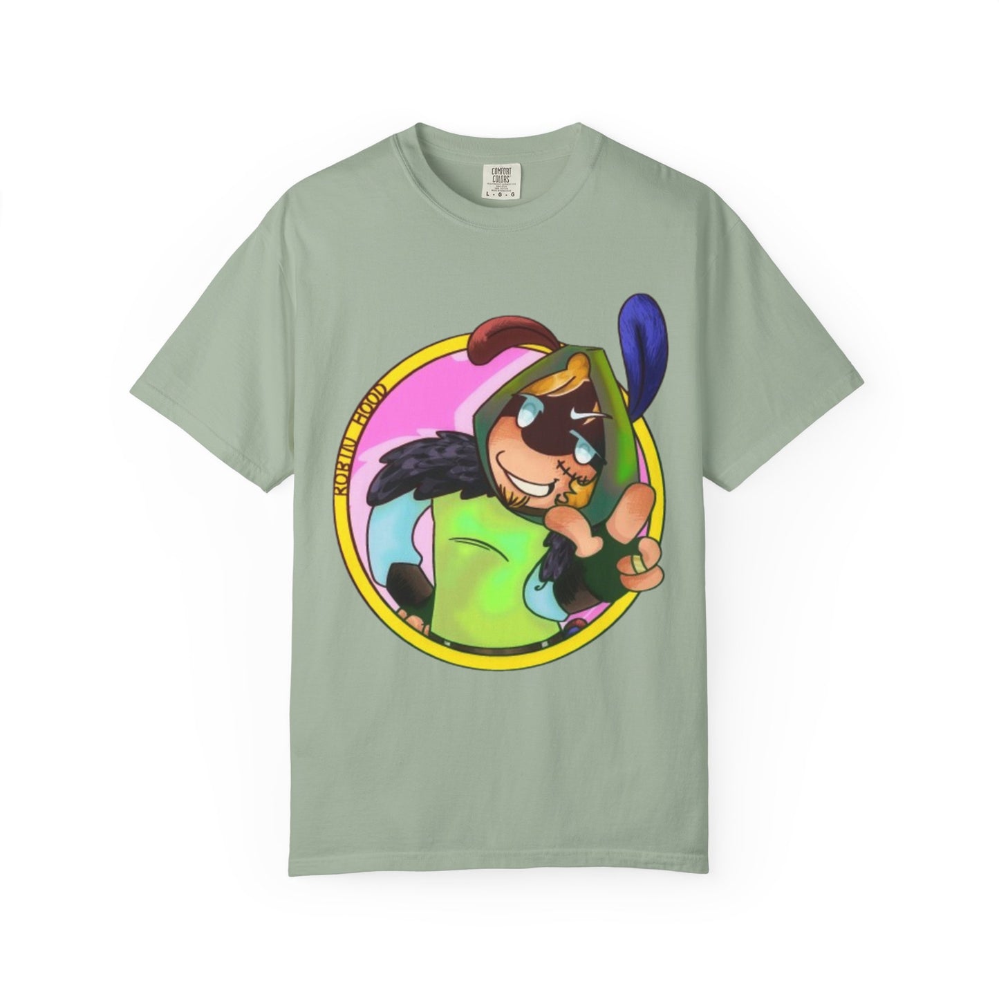 Cartoon Character Peace Sign T‑Shirt — Colorful Bunny Illustration