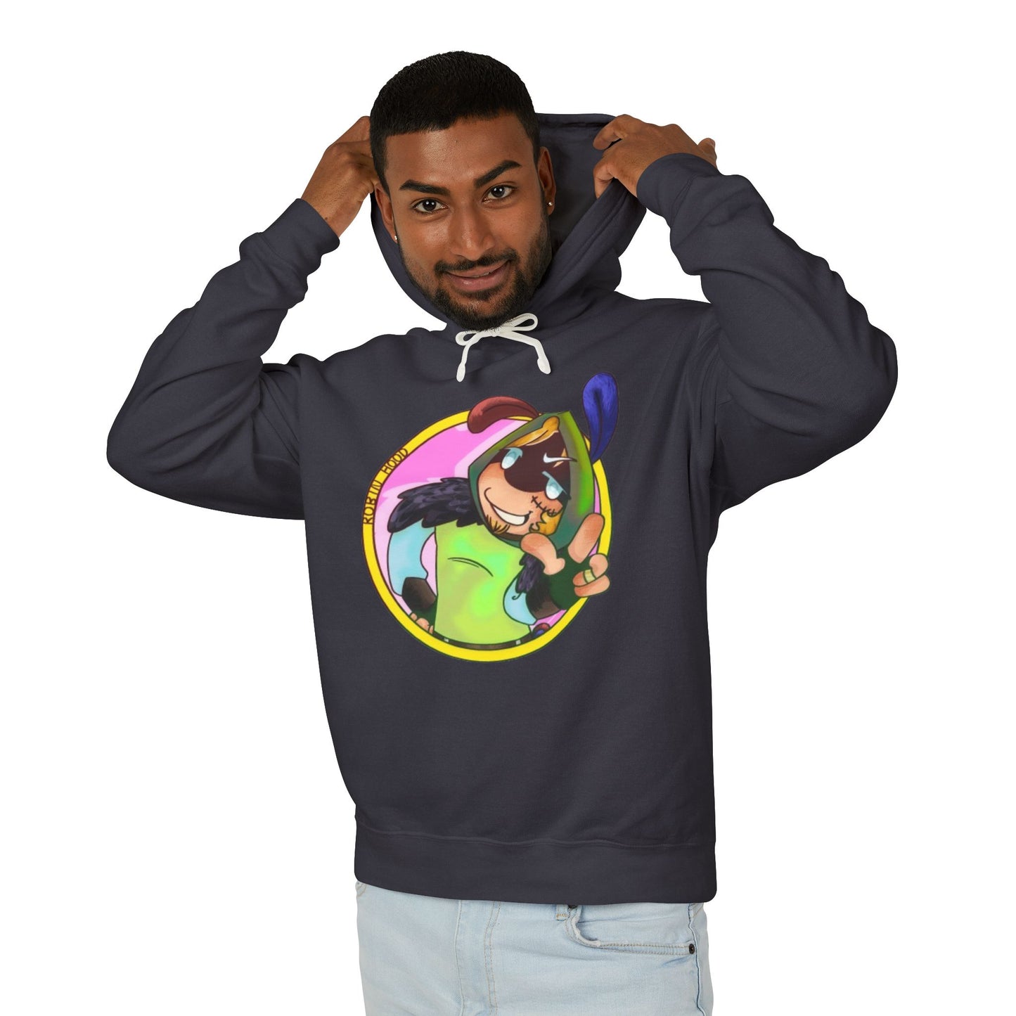 Kayak Pup Graphic Hoodie — Playful Canoe Dog Illustration Lightweight Hoodie