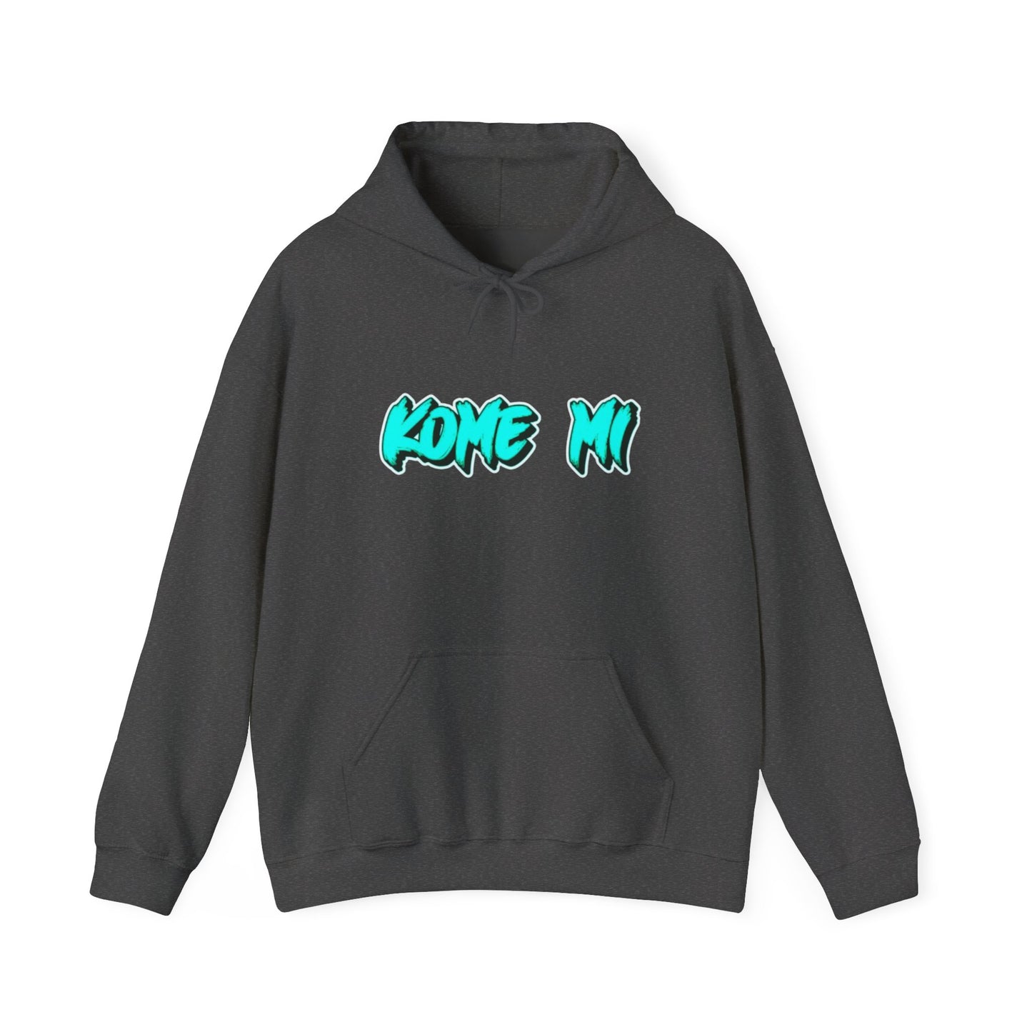 Kome Mi Graffiti Hoodie – Retro Teal Streetwear Pullover