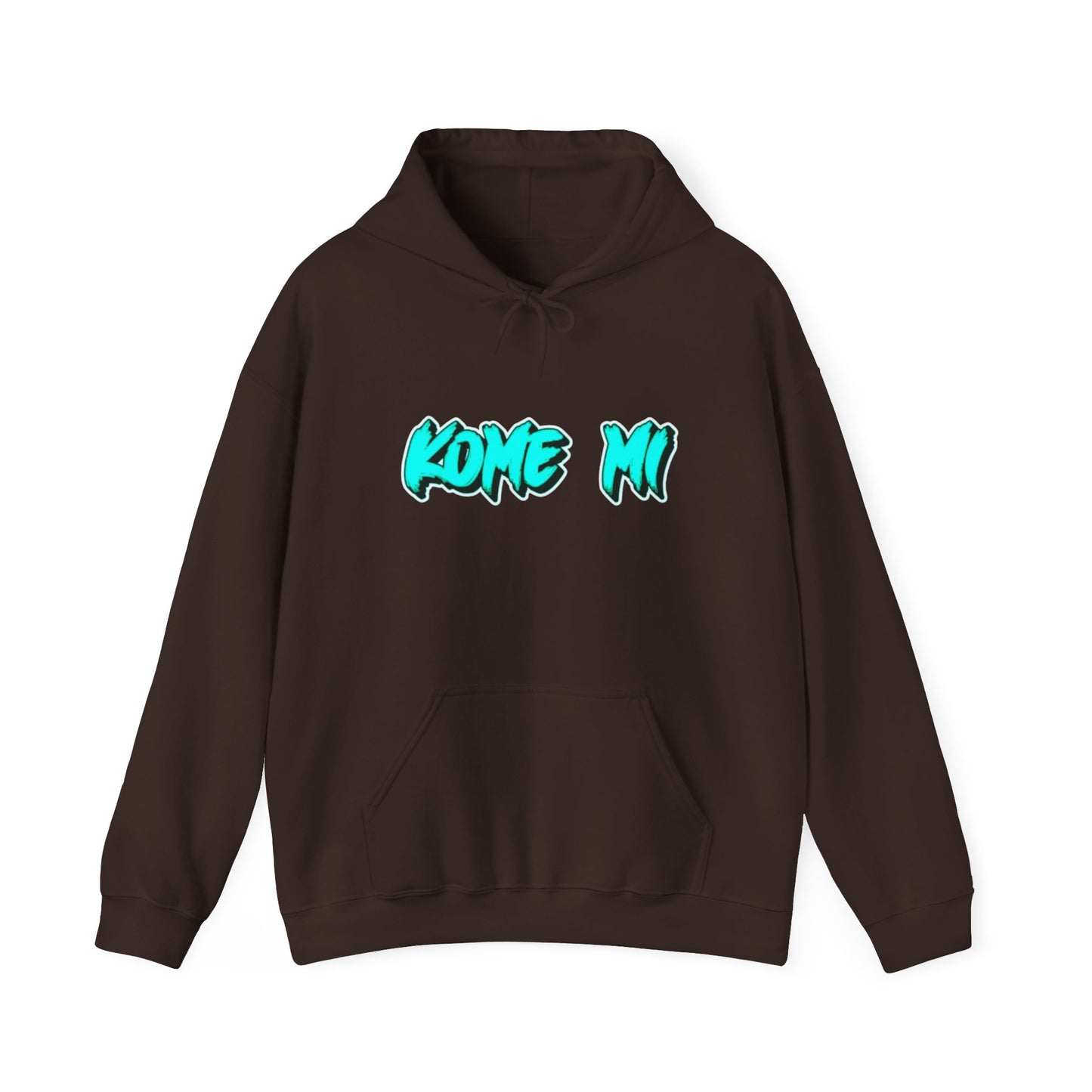 Kome Mi Graffiti Hoodie – Retro Teal Streetwear Pullover