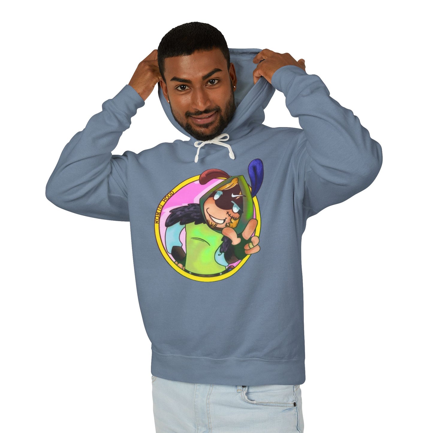 Kayak Pup Graphic Hoodie — Playful Canoe Dog Illustration Lightweight Hoodie